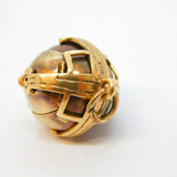 9ct Gold & Sterling Silver Large Masonic Ball Cross Fob Pendant Antique c1900