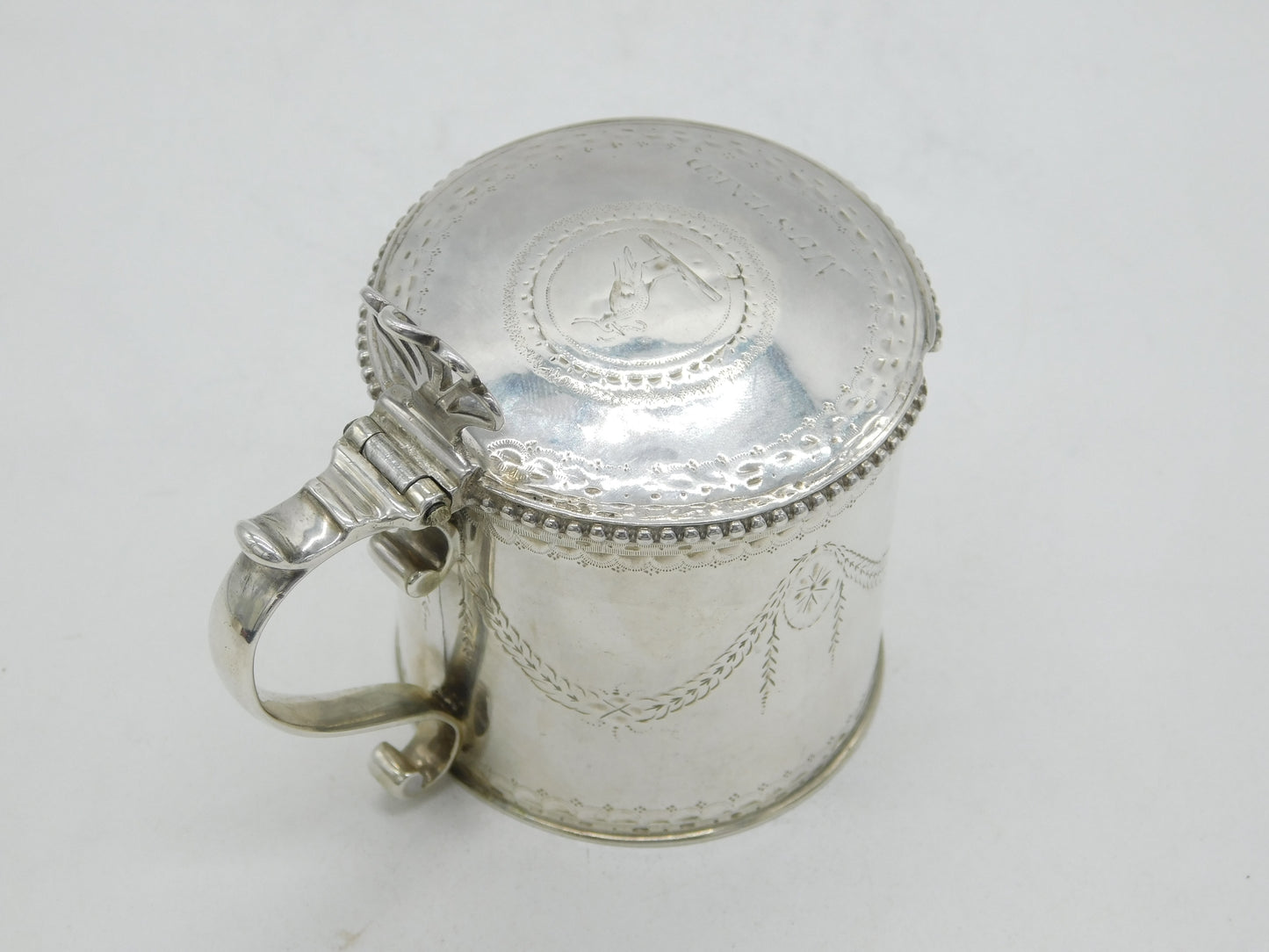George III Sterling Silver Labelled 'Mustard' Pot Antique 1765 London