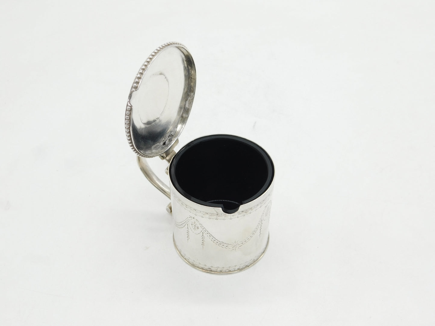 George III Sterling Silver Labelled 'Mustard' Pot Antique 1765 London