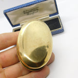 Victorian Brass Oval Form Snuff Box 'Lewis John 1891' Antique Engraved