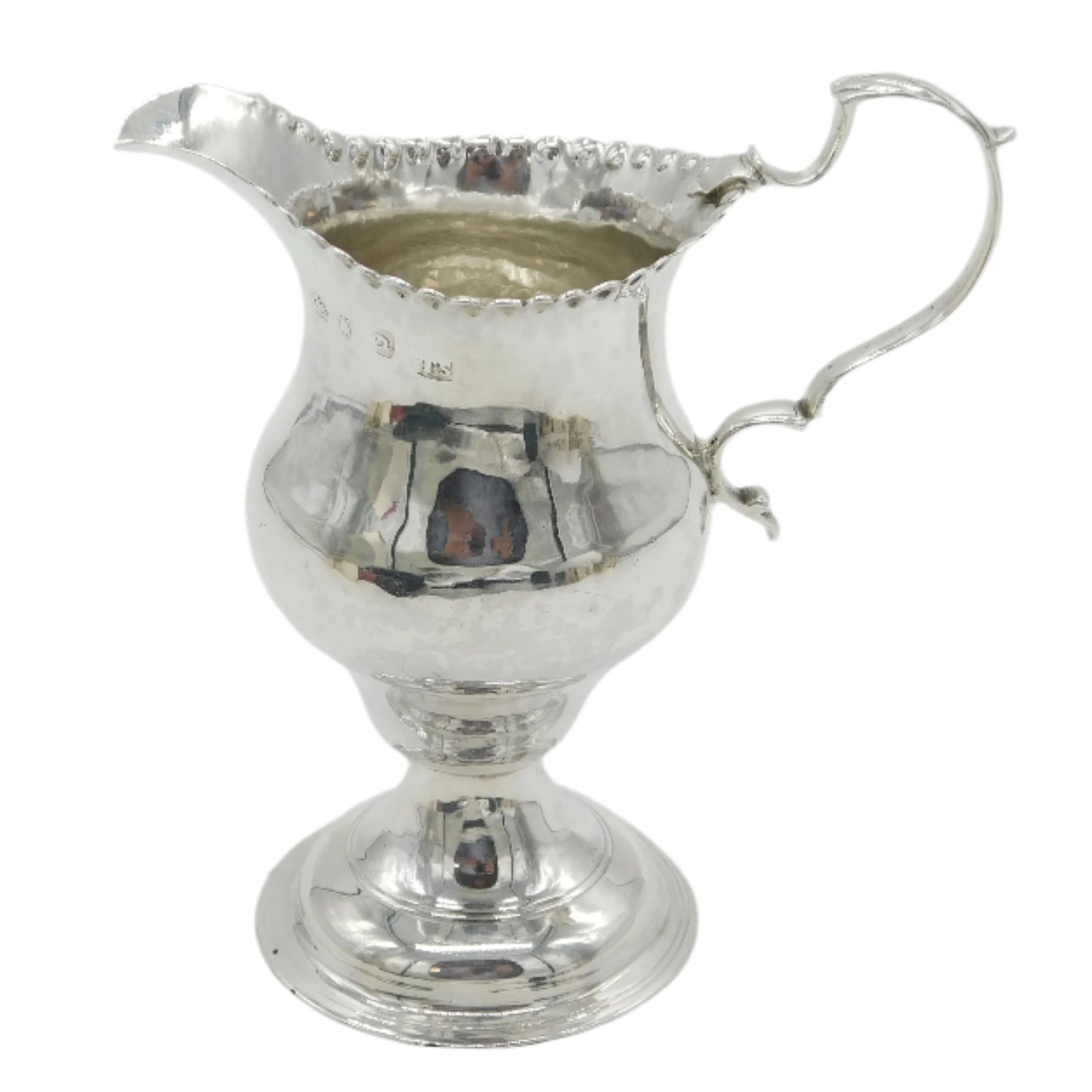 George III Sterling Silver Pedestal Cream Jug Antique 1771 London T. Shepperd