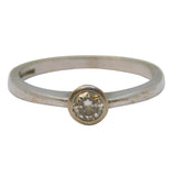 18ct White Gold & 0.25ct Diamond Set Solitaire Ring Vintage c1990 London
