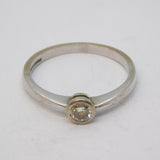 18ct White Gold & 0.25ct Diamond Set Solitaire Ring Vintage c1990 London