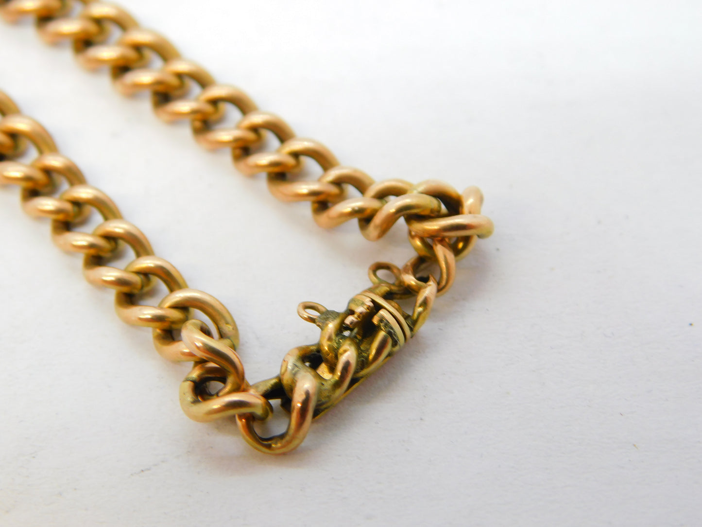 Edwardian 9ct Rose Gold, Ruby, Seed Pearl Shamrock Form Bracelet Antique c1910