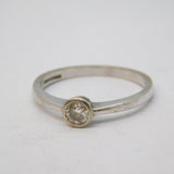 18ct White Gold & 0.25ct Diamond Set Solitaire Ring Vintage c1990 London