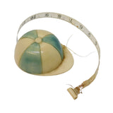 Bakelite Blue-White Novelty Jockey Cap Tape Measure Antique c1920 Art Deco