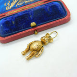 9ct Yellow Gold Articulated Moving Teddy Bear Pendant Vintage 2003 Sheffield