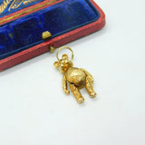 9ct Yellow Gold Articulated Moving Teddy Bear Pendant Vintage 2003 Sheffield