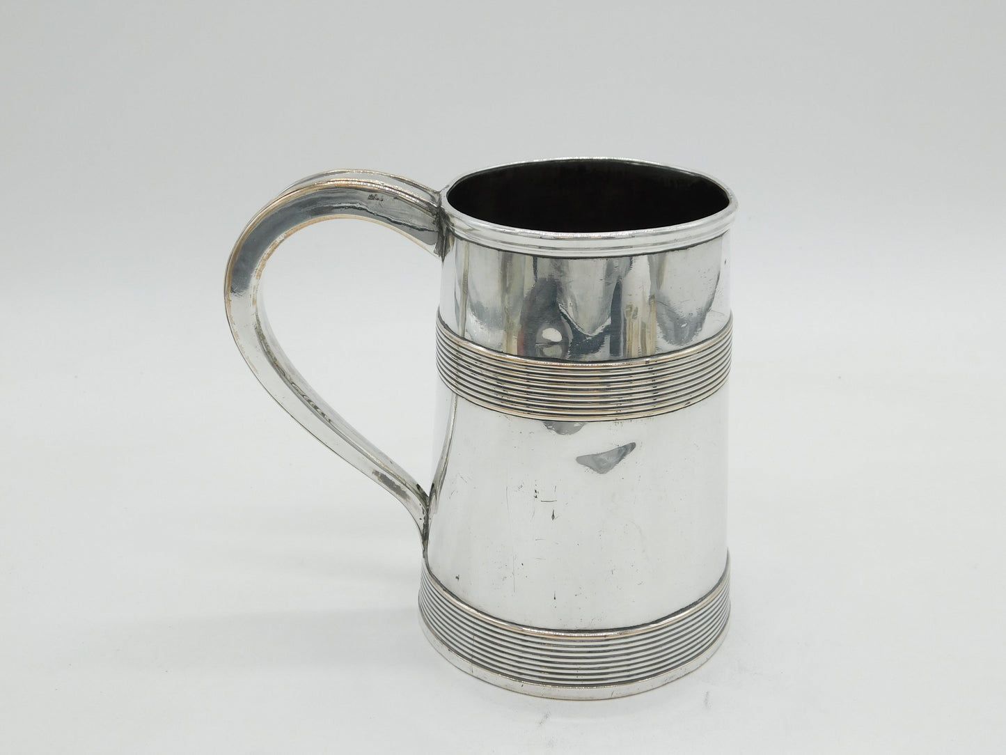 George III Old Sheffield Silver Plated Quart Tankard Mug Antique c1785