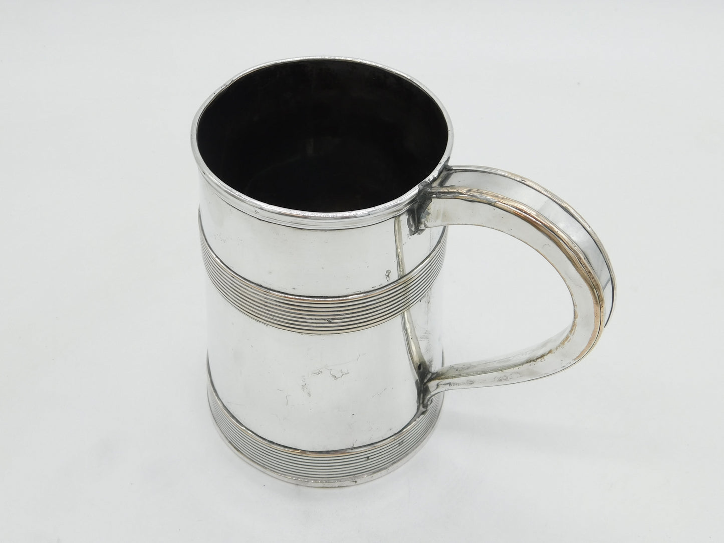 George III Old Sheffield Silver Plated Quart Tankard Mug Antique c1785