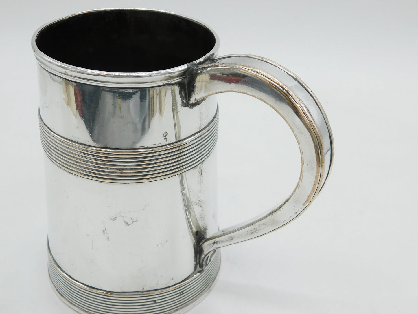 George III Old Sheffield Silver Plated Quart Tankard Mug Antique c1785