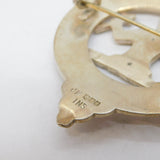 Scottish Large Sterling Silver Clan Murray Kilt Brooch Vintage 1960 Edinburgh