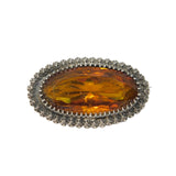 Charles Horner Victorian Sterling Silver Citrine Brooch Antique 1900 Chester