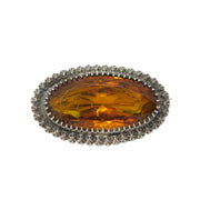 Charles Horner Victorian Sterling Silver Citrine Brooch Antique 1900 Chester