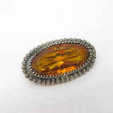 Charles Horner Victorian Sterling Silver Citrine Brooch Antique 1900 Chester