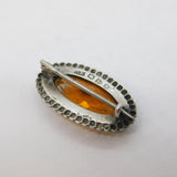 Charles Horner Victorian Sterling Silver Citrine Brooch Antique 1900 Chester