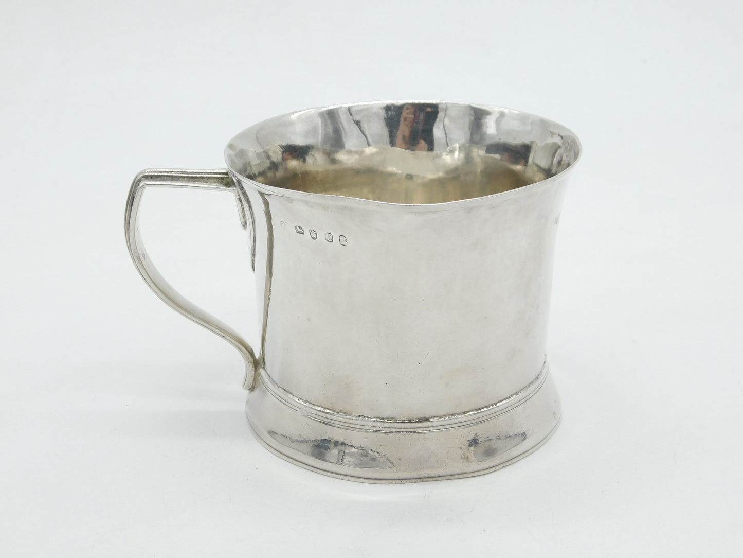 George III Sterling Silver Pub Tankard Mug Heart Handle Antique 1798 London