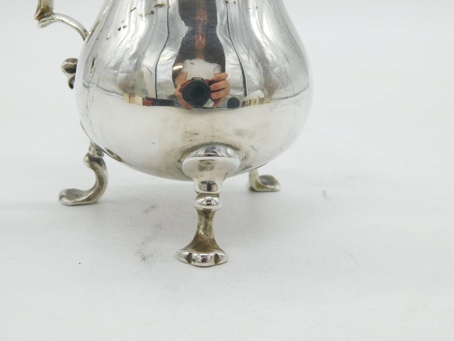 George II Sterling Silver Baluster Cream Jug Antique c1750 London