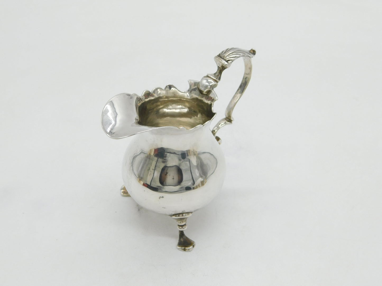 George II Sterling Silver Baluster Cream Jug Antique c1750 London