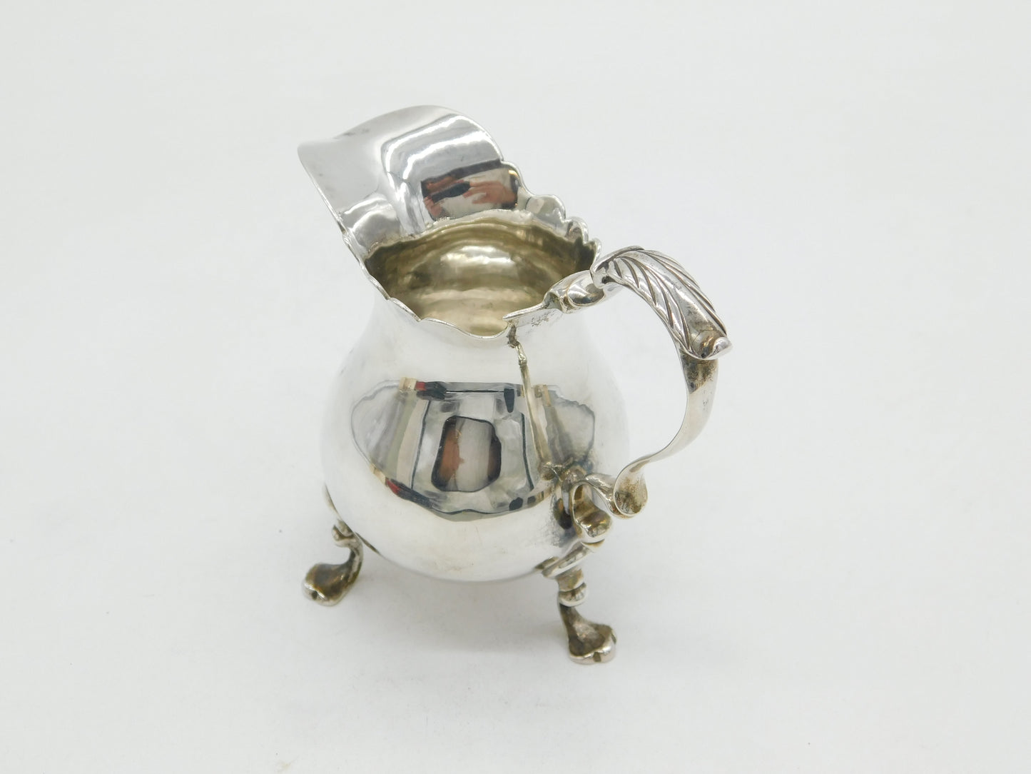 George II Sterling Silver Baluster Cream Jug Antique c1750 London