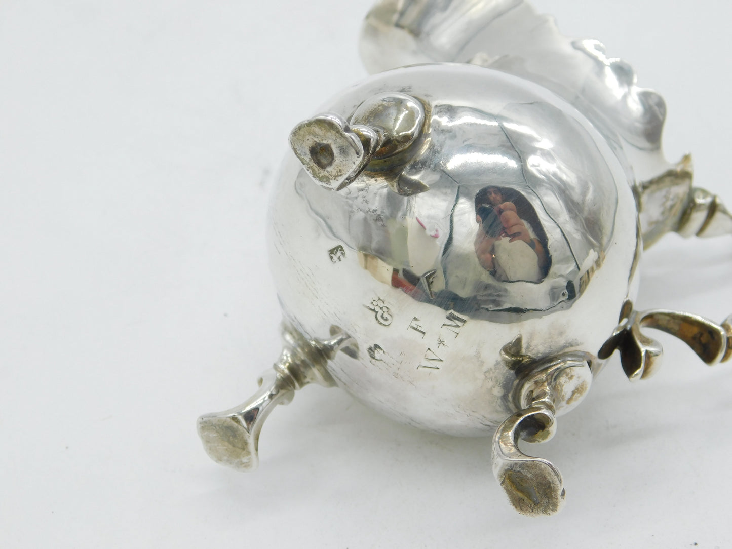George II Sterling Silver Baluster Cream Jug Antique c1750 London