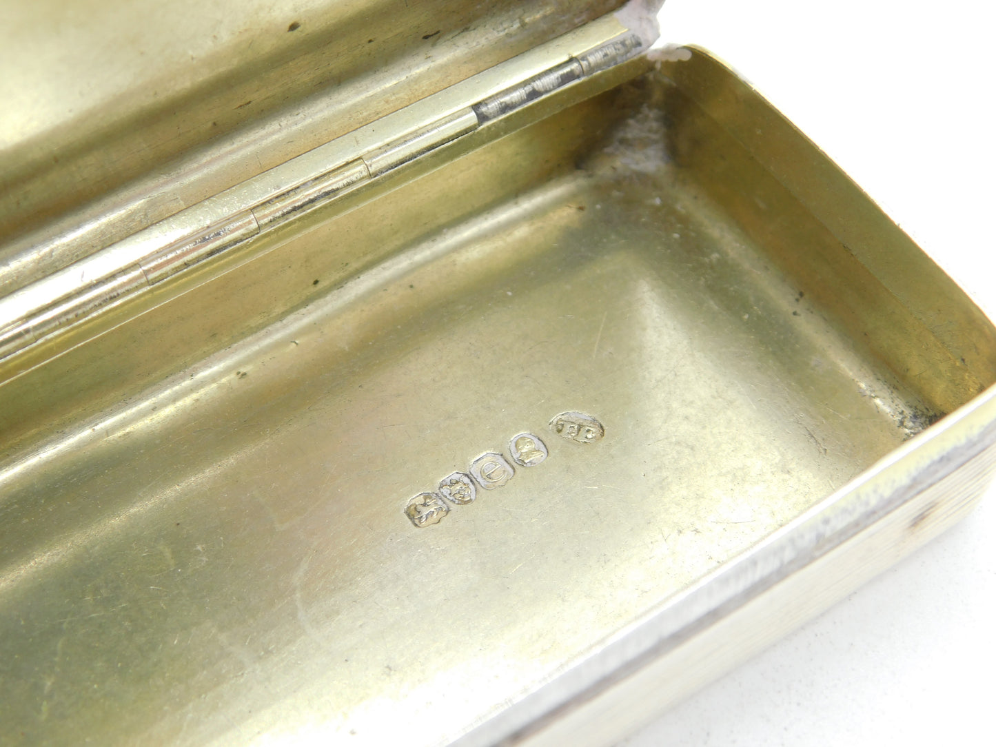 George III Sterling Silver Floral Pattern Snuff Box Antique 1820 London