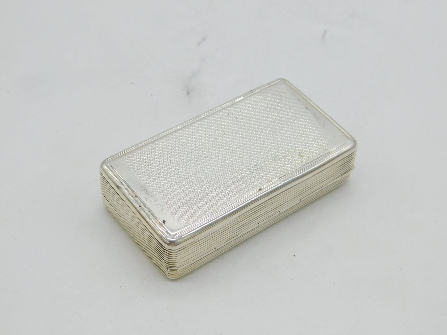 George III Sterling Silver Floral Pattern Snuff Box Antique 1820 London
