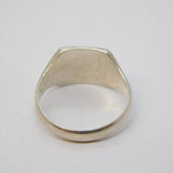 WWII-era Sterling Silver Niello 'India, 1943' Wartime Signet Ring Antique