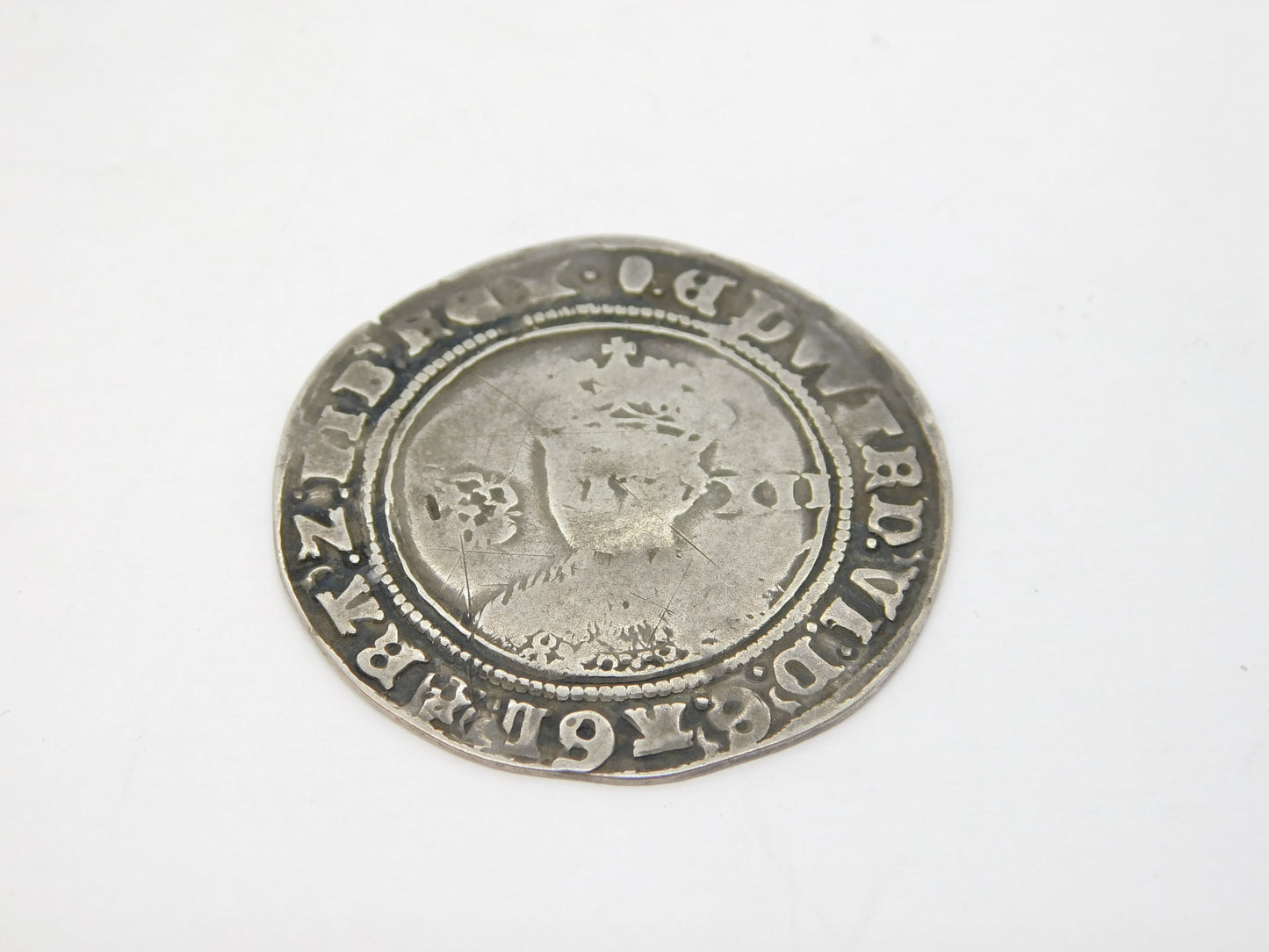King Edward VI Fine Silver Issue Shilling 1551-53 Fair Condition Antique