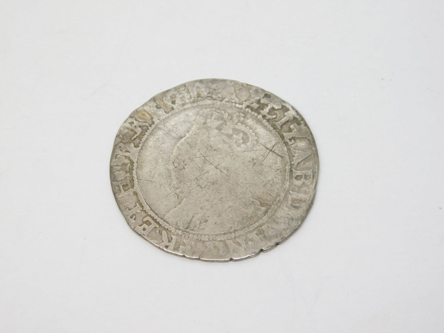Queen Elizabeth I 5th Issue Shilling Coin 'ELIZAB M.M BELL' 1583-83 Antique