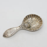 Sterling Silver Scallop Shell Tea Caddy Spoon Antique 1915 Sheffield Art Deco