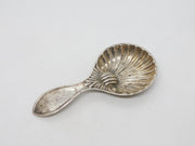 Sterling Silver Scallop Shell Tea Caddy Spoon Antique 1915 Sheffield Art Deco