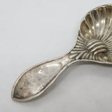Sterling Silver Scallop Shell Tea Caddy Spoon Antique 1915 Sheffield Art Deco