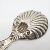 Sterling Silver Scallop Shell Tea Caddy Spoon Antique 1915 Sheffield Art Deco