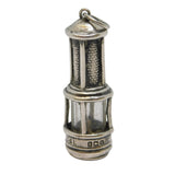 Sterling Silver Lucky Miner's Lamp Charm Pendant Fob Antique 1920 Birmingham