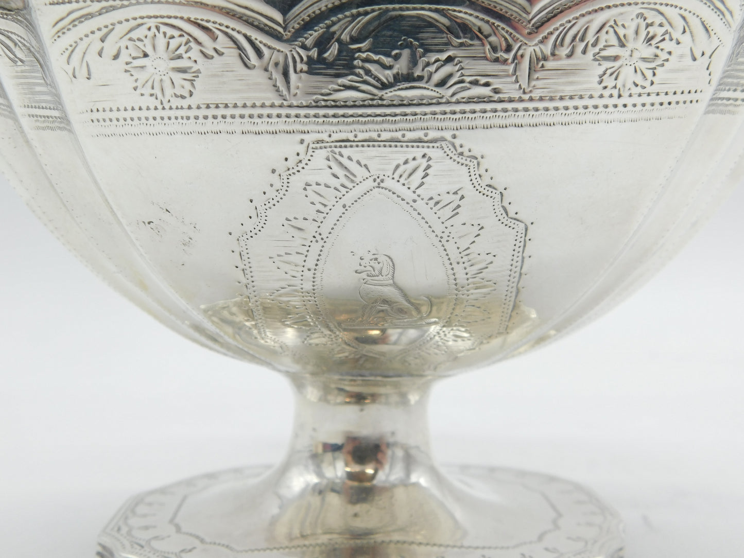 George III Sterling Silver Dog Crest Sweet-Treat Basket Antique 1793 London
