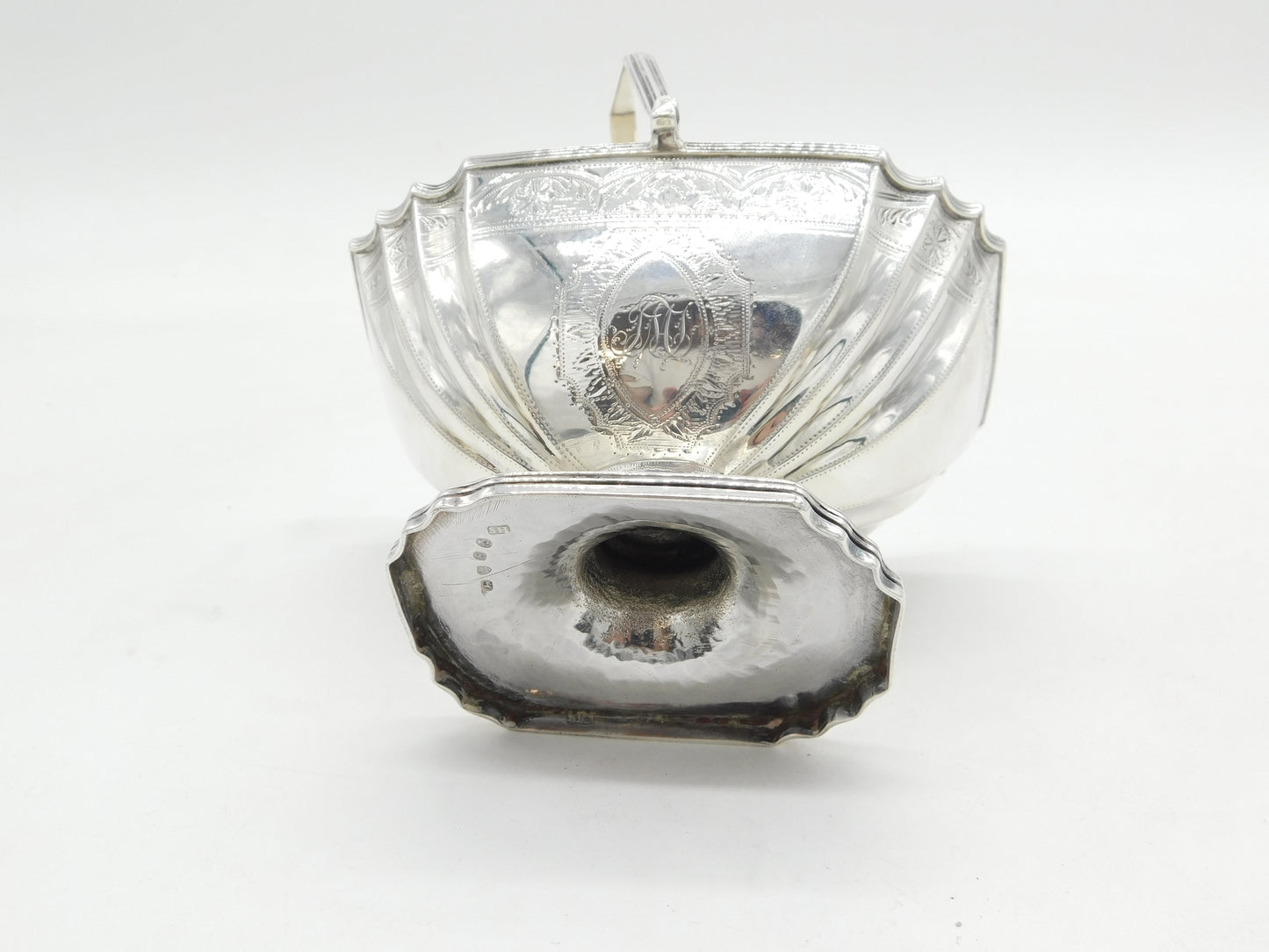 George III Sterling Silver Dog Crest Sweet-Treat Basket Antique 1793 London