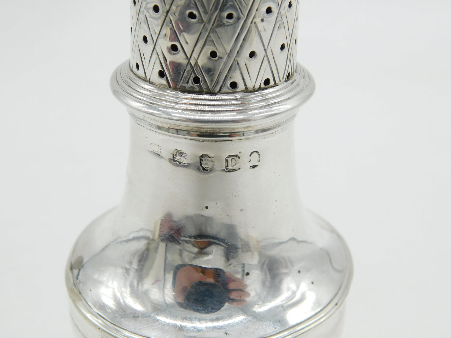 George III Sterling Silver Muffineer or Pepperette Antique 1802 London