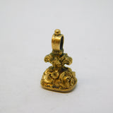 Victorian 14ct Yellow Gold Small Amethyst Set Fob Seal Pendant Antique c1860