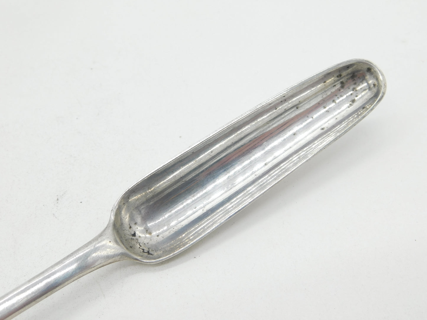 George III Sterling Silver Heraldic Crest Bone Marrow Scoop Antique 1814 London