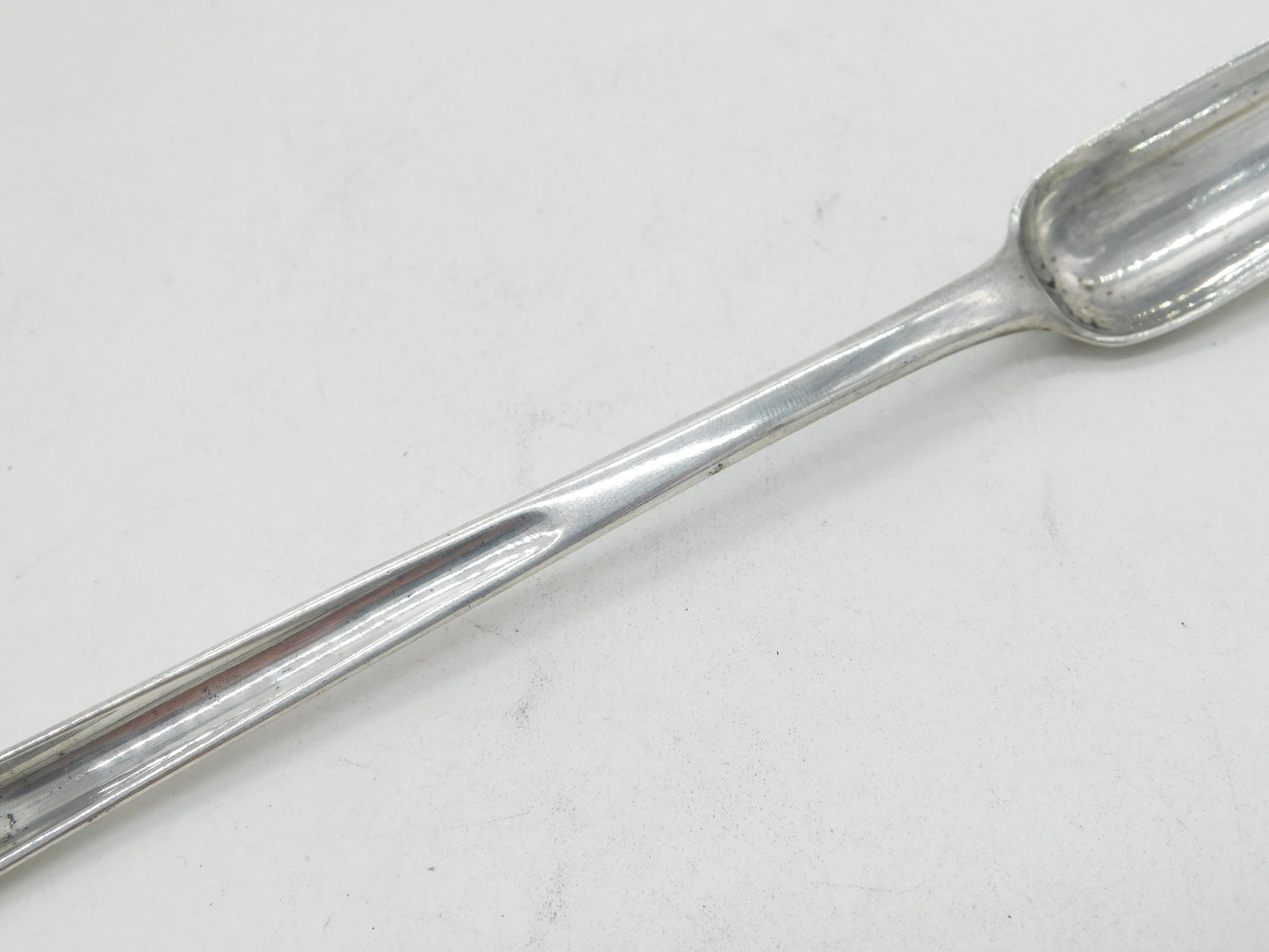 George III Sterling Silver Heraldic Crest Bone Marrow Scoop Antique 1814 London