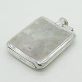 Sterling Silver Enamel Spaniel Gun Dog Hip Flask Antique 1930 Birmingham Deco