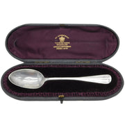Victorian Boxed Sterling Silver Hanoverian Presentation Spoon Antique 1893 London