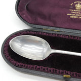 Victorian Boxed Sterling Silver Hanoverian Presentation Spoon Antique 1893 London