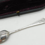 Victorian Boxed Sterling Silver Hanoverian Presentation Spoon Antique 1893 London