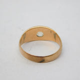 Victorian 10ct Rose Gold Star-Set Moonstone Band Ring Antique c1890