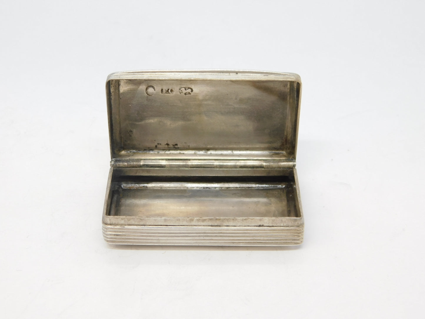 William IV Sterling Silver Floral Pattern Snuff Box Antique 1835 Birmingham