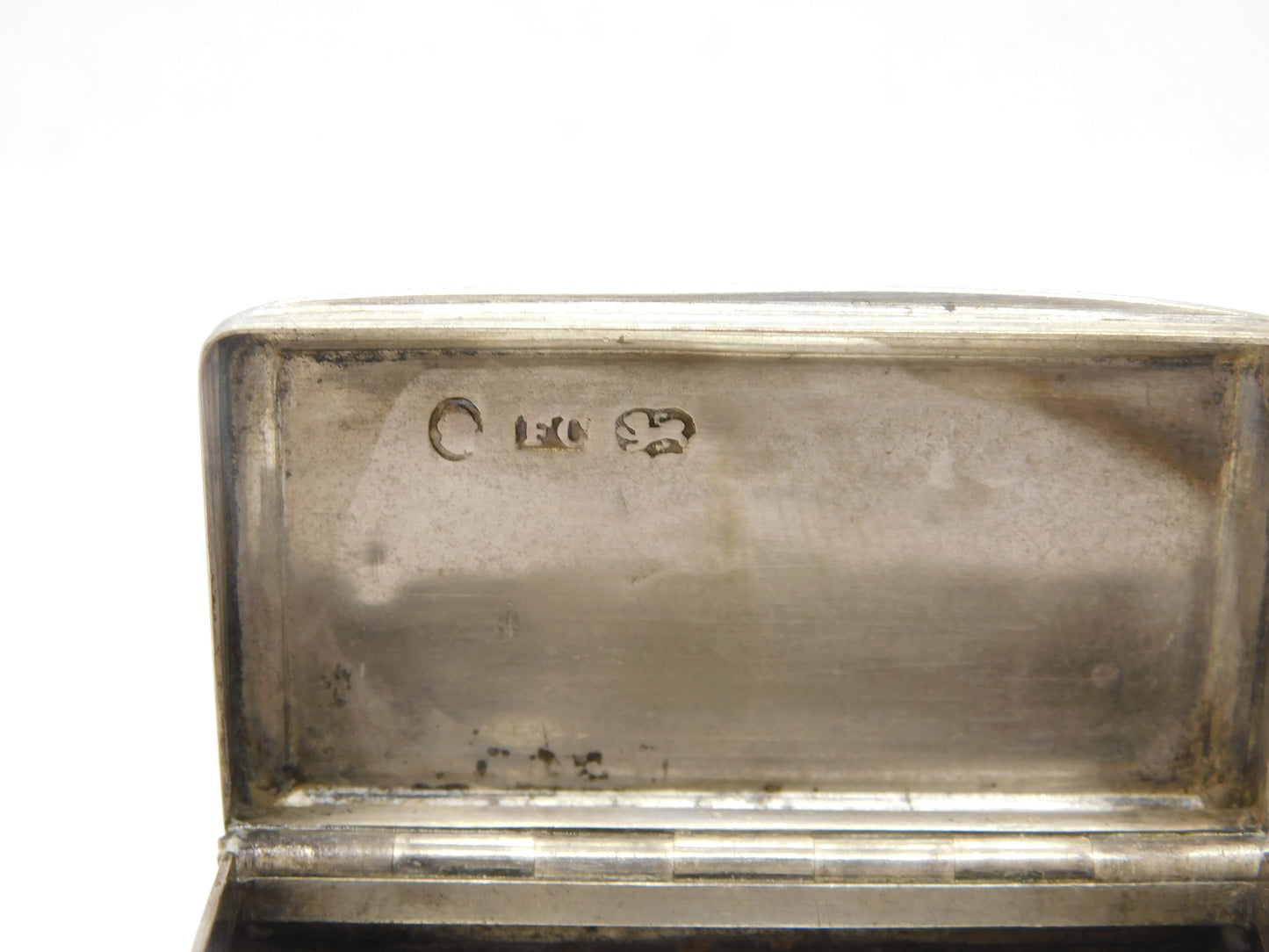William IV Sterling Silver Floral Pattern Snuff Box Antique 1835 Birmingham