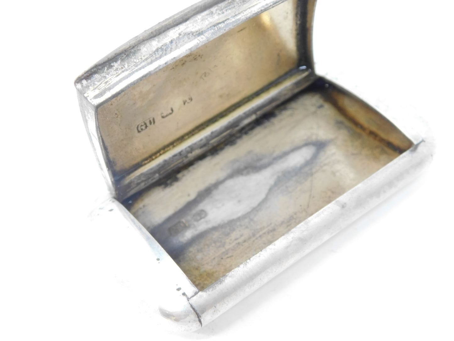 Victorian Sterling Silver Snuff Box Antique 1846 Birmingham George Unite
