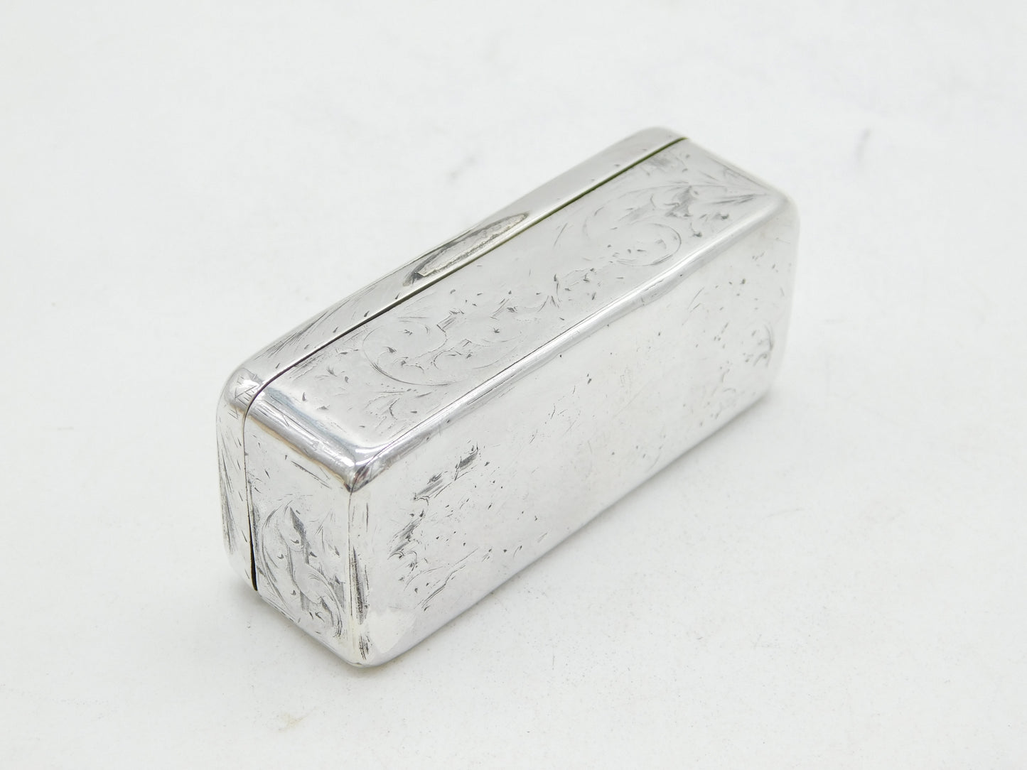 19th Century Russian .84 Silver Floral Snuff Box Antique 1866 Moscow 'AK'